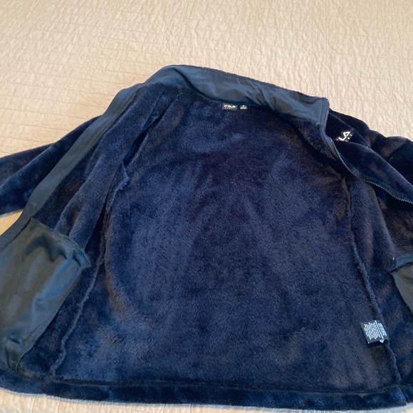 Fila Sport - Black plush jacket with a faux fur inside- Size Medium - Picture 8 of 10